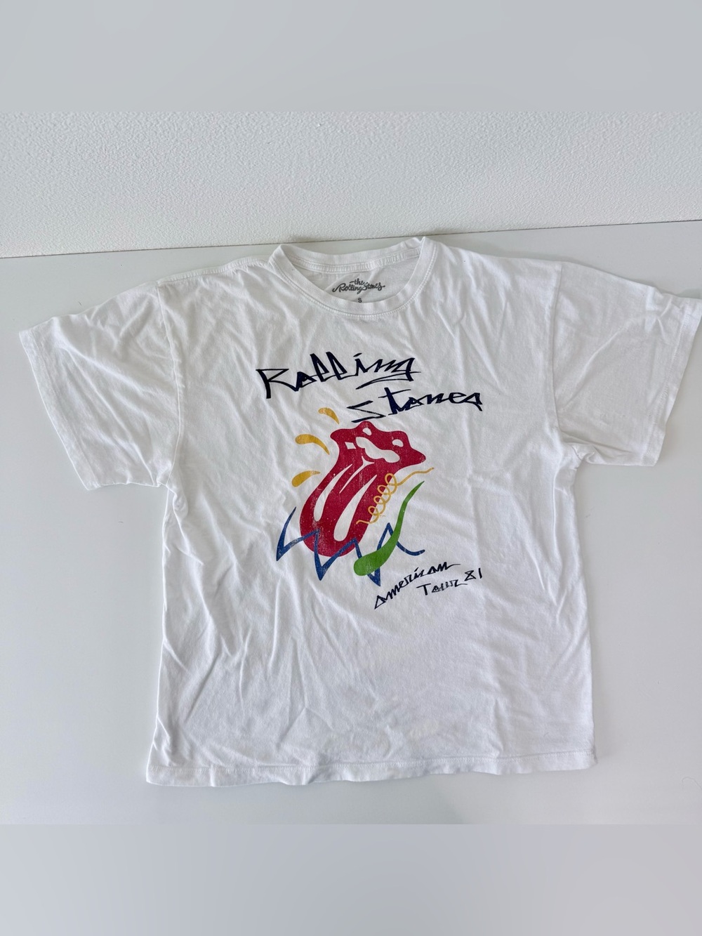 The Rolling Stones American Tour 81 Graphic Band Tee White Size Small 2024